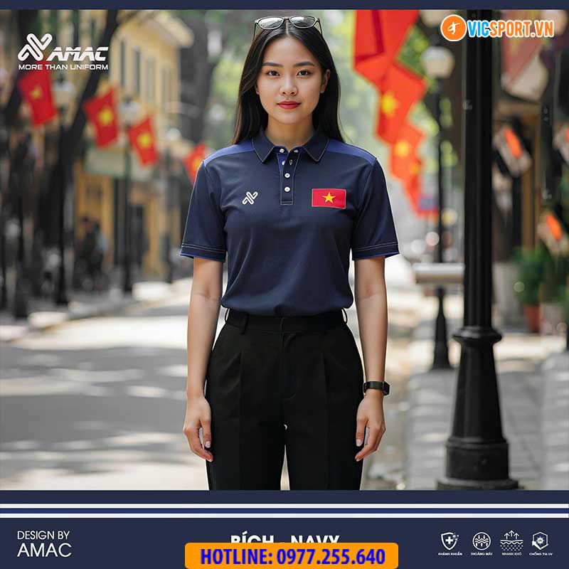 Áo thể thao polo di chuyển Amac Polder - Hình ảnh 49