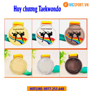 Huy chương đấu võ Taekwondo bánh răng (có in)