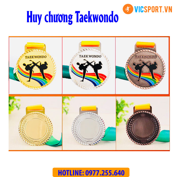 Huy chương đấu võ Taekwondo bánh răng (có in)