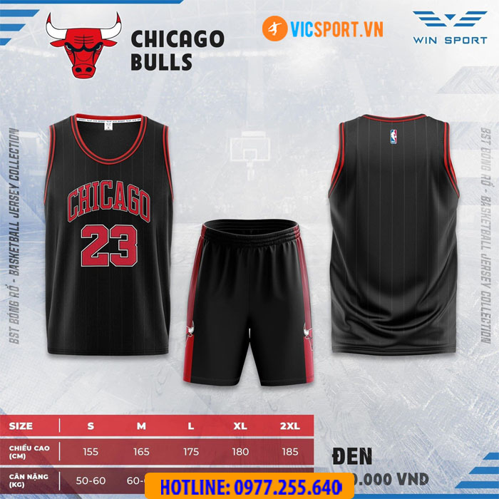 Quần áo bóng rổ người lớn Chicago - Hình ảnh 5