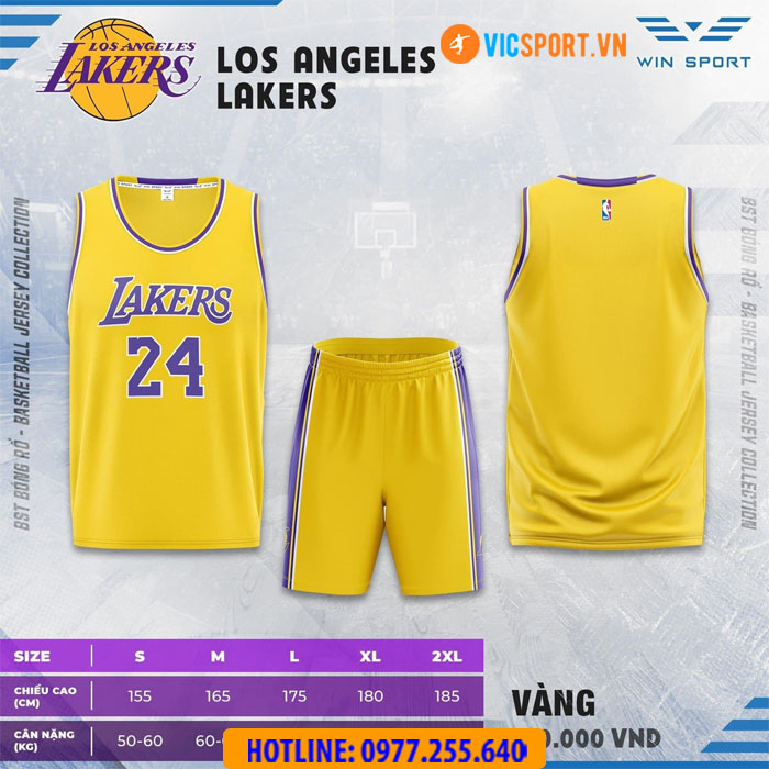 Quần áo bóng rổ trẻ em Lakers - Hình ảnh 3