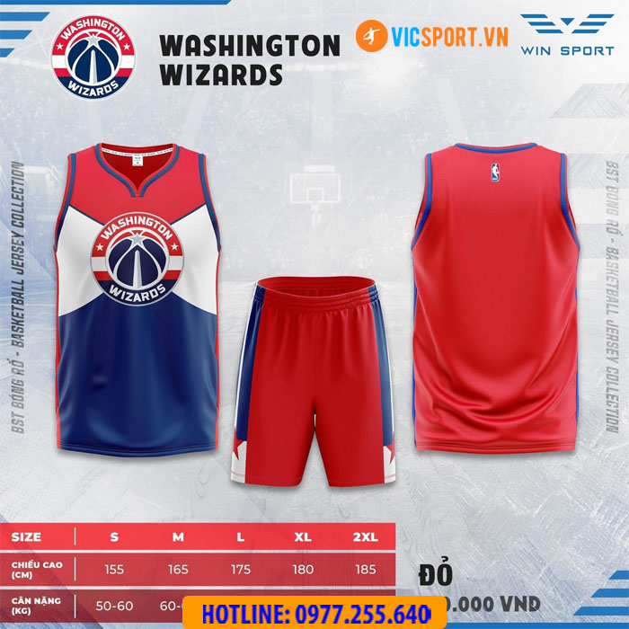 Quần áo bóng rổ trẻ em Washinton Wizards - Hình ảnh 3