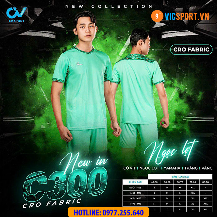 Áo bóng đá không logo CV C300 - Hình ảnh 7