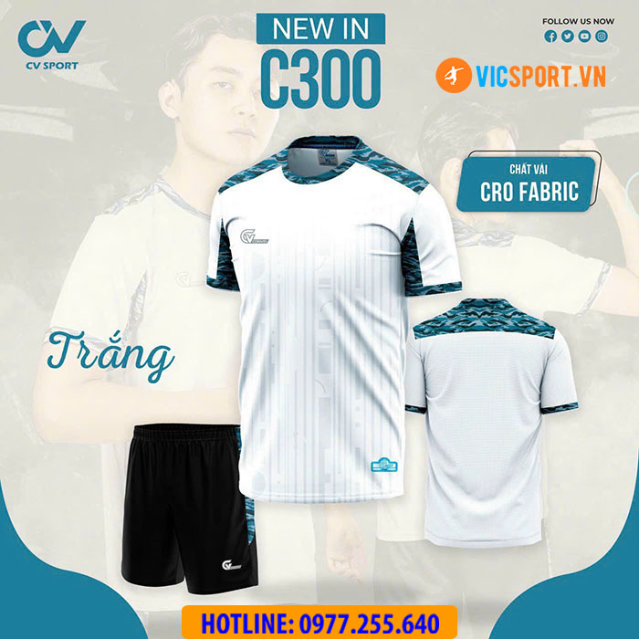 Áo bóng đá không logo CV C300 - Hình ảnh 6