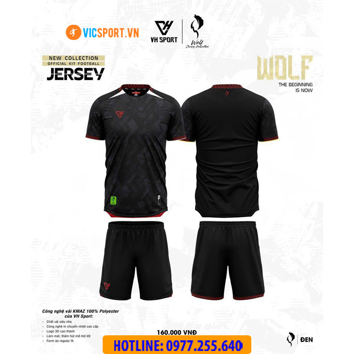 Áo đá banh không logo VH Wolf - Hình ảnh 23