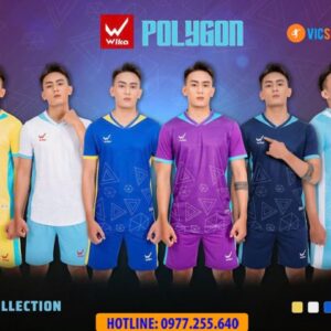Áo đá banh không logo Wika Polygon