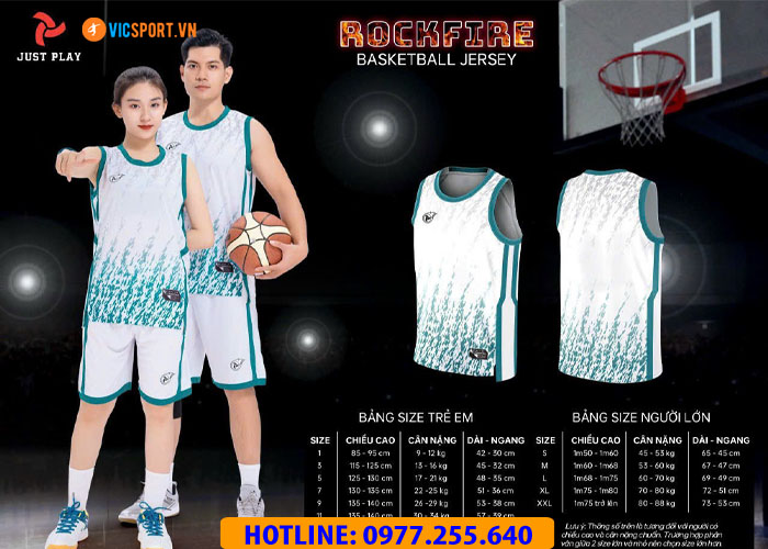 Quần áo bóng rổ Justplay RockFire - Hình ảnh 21