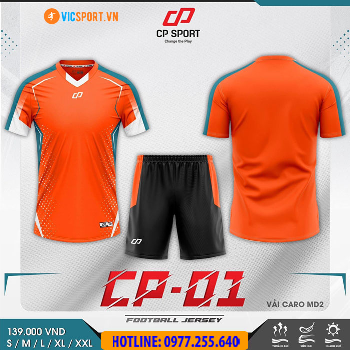 Áo đá banh không logo CP01 - Hình ảnh 6