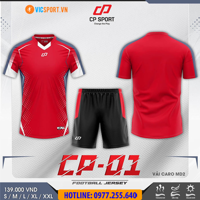 Áo đá banh không logo CP01 - Hình ảnh 5