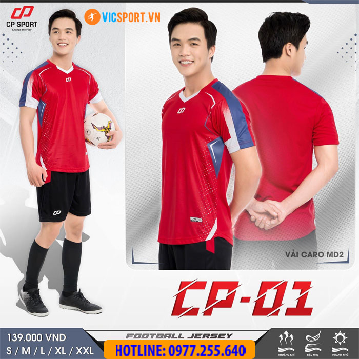 Áo đá banh không logo CP01 - Hình ảnh 13