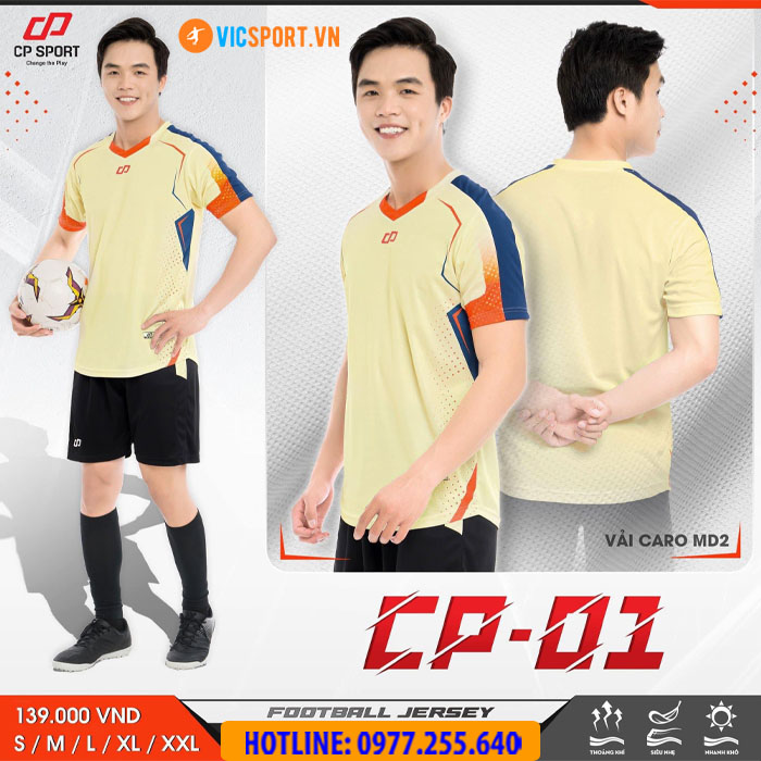 Áo đá banh không logo CP01 - Hình ảnh 10