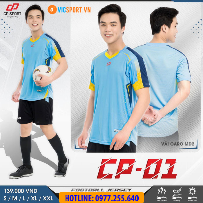 Áo đá banh không logo CP01 - Hình ảnh 9
