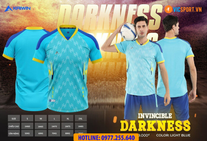 Áo đá banh không logo Kaiwin Darkness - Hình ảnh 9