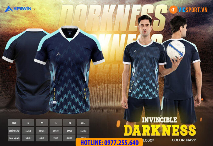 Áo đá banh không logo Kaiwin Darkness - Hình ảnh 10