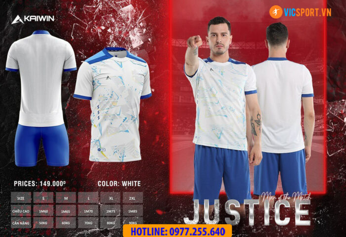 Áo đá banh không logo Kaiwin Justice - Hình ảnh 7