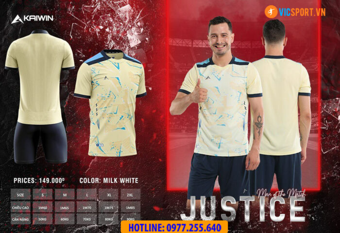 Áo đá banh không logo Kaiwin Justice - Hình ảnh 6
