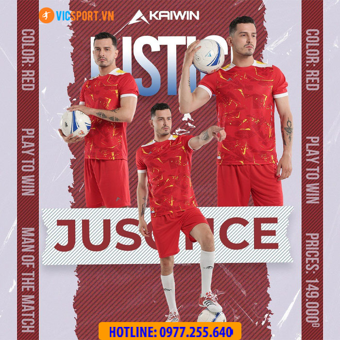Áo đá banh không logo Kaiwin Justice - Hình ảnh 24