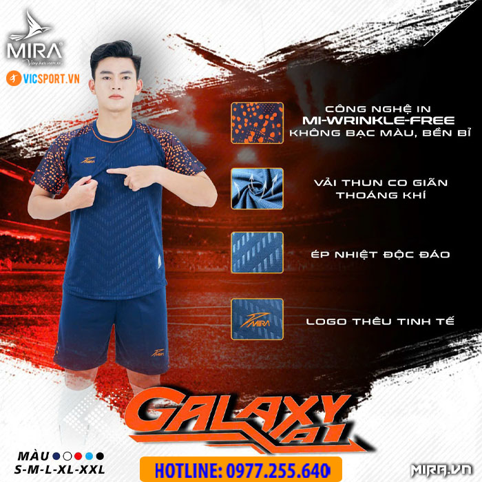 Áo đá banh không logo Mira Galaxy A1 - Hình ảnh 31