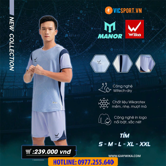 Áo đá banh không logo Wika Manor - Hình ảnh 5