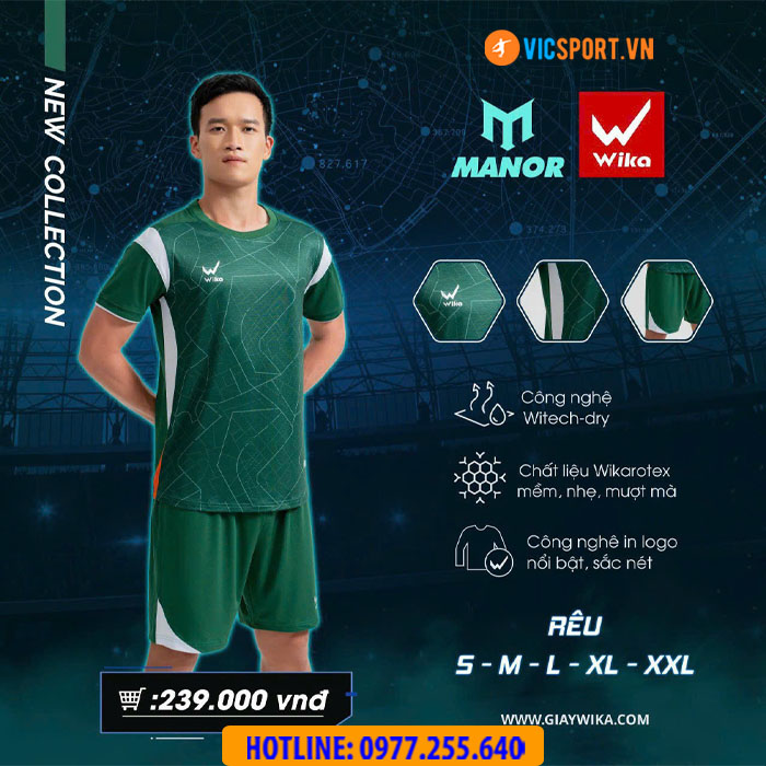 Áo đá banh không logo Wika Manor - Hình ảnh 2