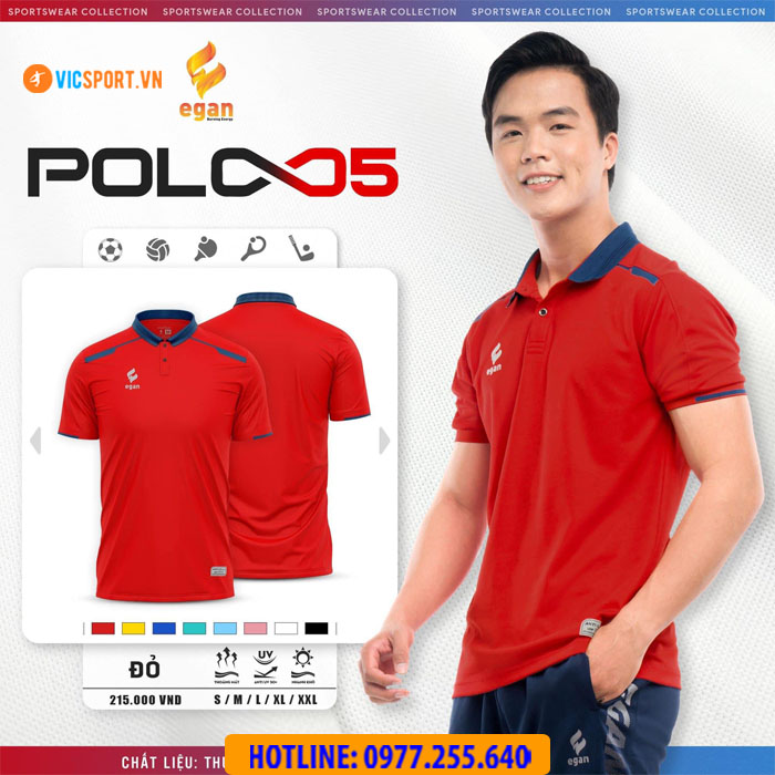 Áo thể thao polo di chuyển Egan 05 - Hình ảnh 8