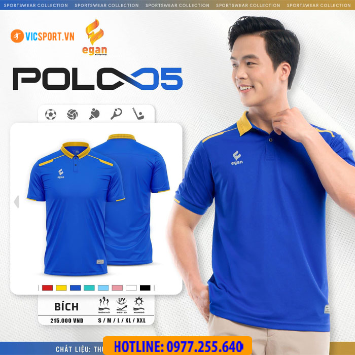 Áo thể thao polo di chuyển Egan 05 - Hình ảnh 7