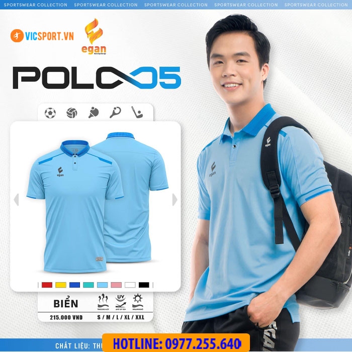 Áo thể thao polo di chuyển Egan 05 - Hình ảnh 5