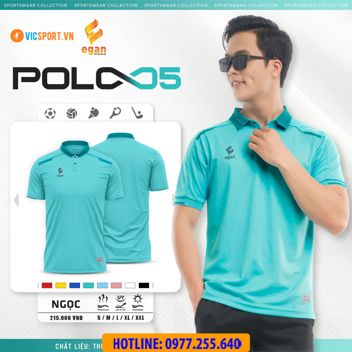 Áo thể thao polo di chuyển Egan 05 - Hình ảnh 2