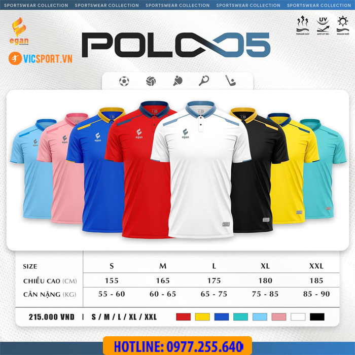 Áo thể thao polo di chuyển Egan 05 - Hình ảnh 9