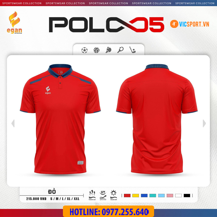 Áo thể thao polo di chuyển Egan 05 - Hình ảnh 17