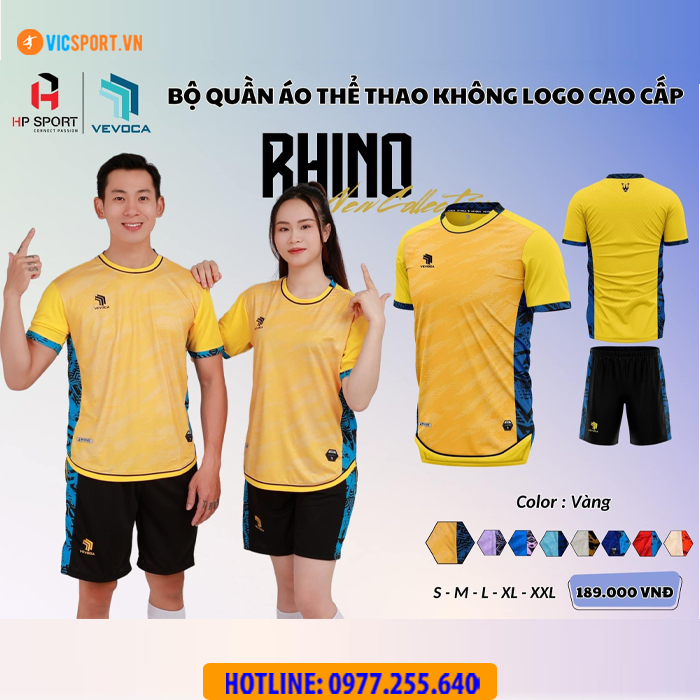 Áo đá banh không logo Vevoca Rhino - Hình ảnh 11