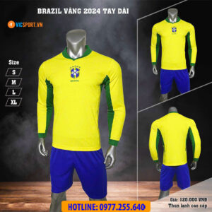 Áo đá banh tay dài đội tuyển Brazil 2024