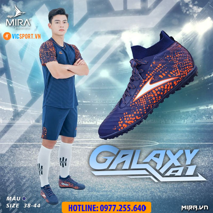 Giày đá banh cổ cao Mira Galaxy A1 đế TF - Hình ảnh 15