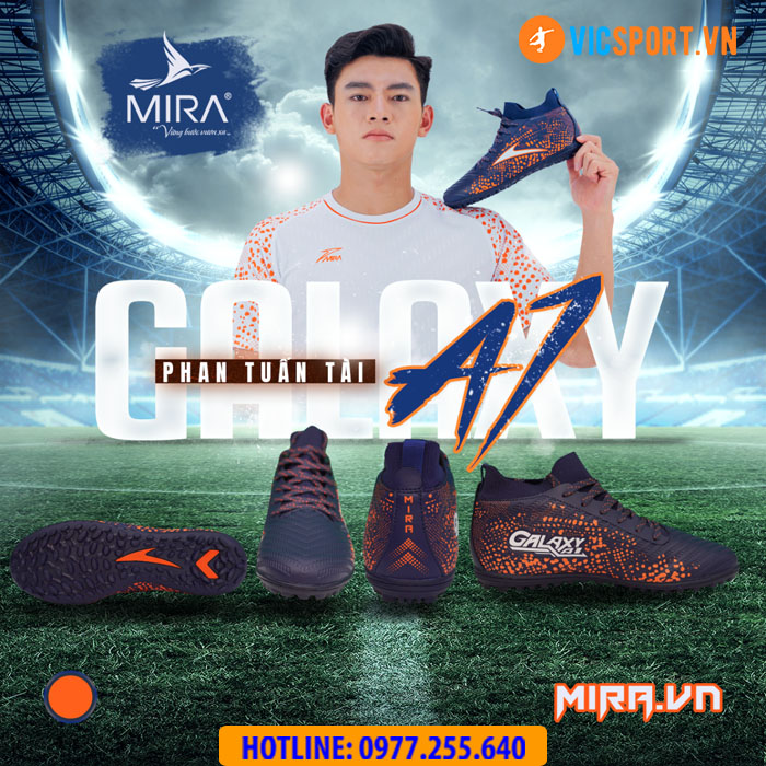 Giày đá banh cổ cao Mira Galaxy A1 đế TF - Hình ảnh 9