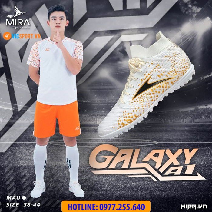 Giày đá banh cổ cao Mira Galaxy A1 đế TF - Hình ảnh 13