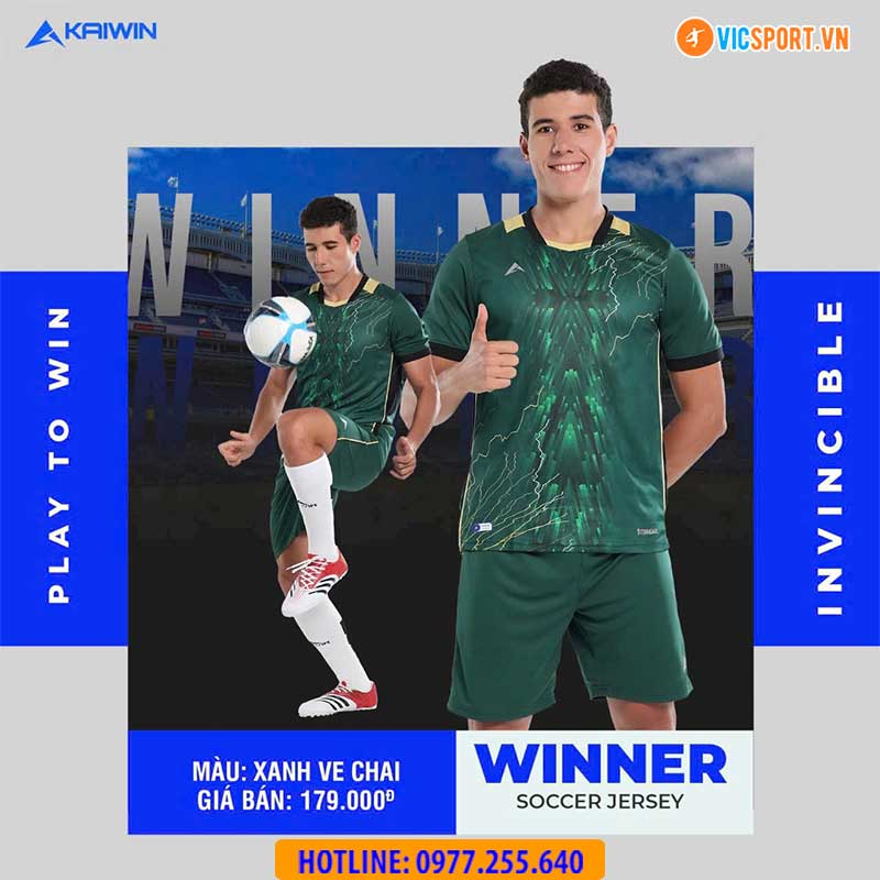 Áo đá banh không logo Kaiwin Winner - Hình ảnh 12