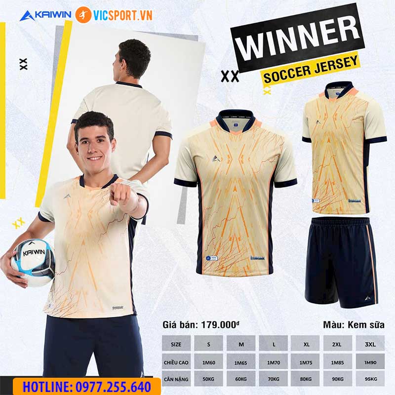 Áo đá banh không logo Kaiwin Winner - Hình ảnh 14