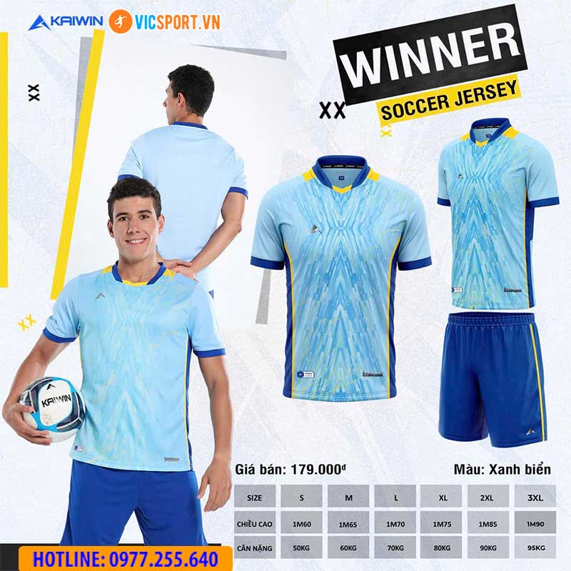 Áo đá banh không logo Kaiwin Winner - Hình ảnh 17