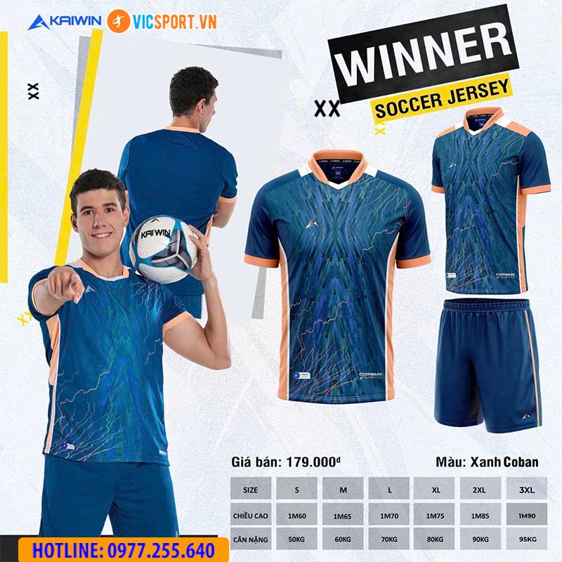 Áo đá banh không logo Kaiwin Winner - Hình ảnh 18