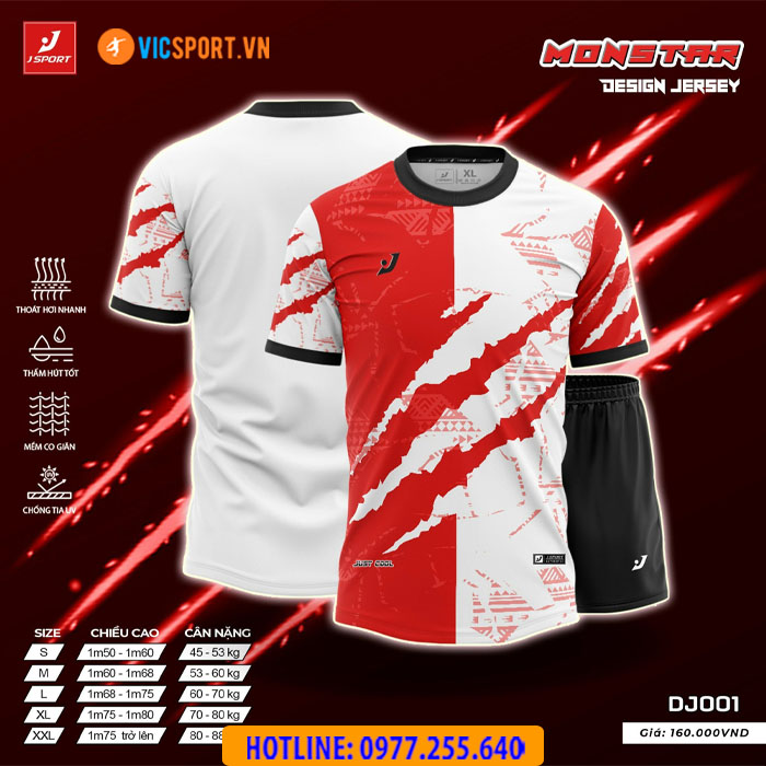 Áo bóng đá thiết kế không logo J-Sport Monstar - Hình ảnh 25