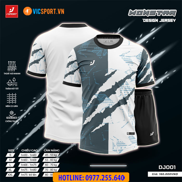 Áo bóng đá thiết kế không logo J-Sport Monstar - Hình ảnh 23