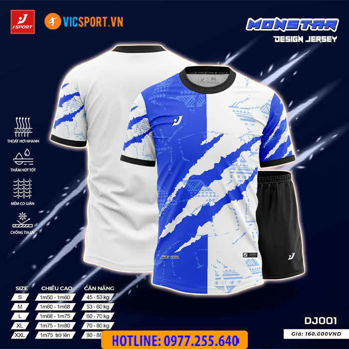 Áo bóng đá thiết kế không logo J-Sport Monstar - Hình ảnh 22