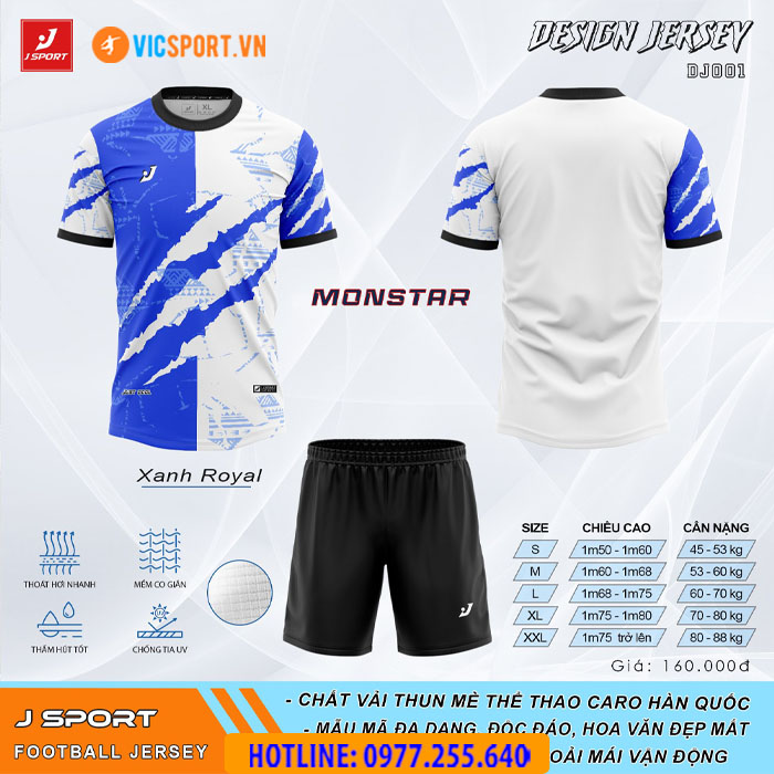 Áo bóng đá thiết kế không logo J-Sport Monstar - Hình ảnh 15
