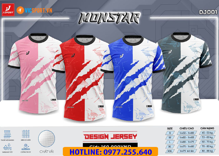 Áo bóng đá thiết kế không logo J-Sport Monstar - Hình ảnh 20