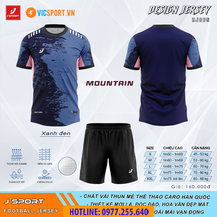 Áo bóng đá thiết kế không logo J-Sport Mountain - Hình ảnh 18