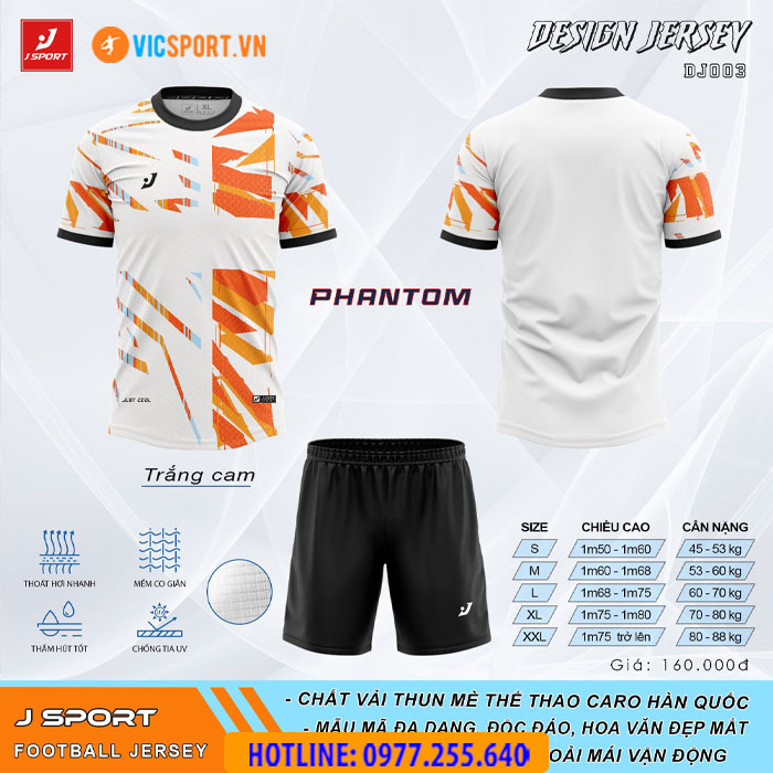 Áo bóng đá thiết kế không logo J-Sport Phantom - Hình ảnh 12