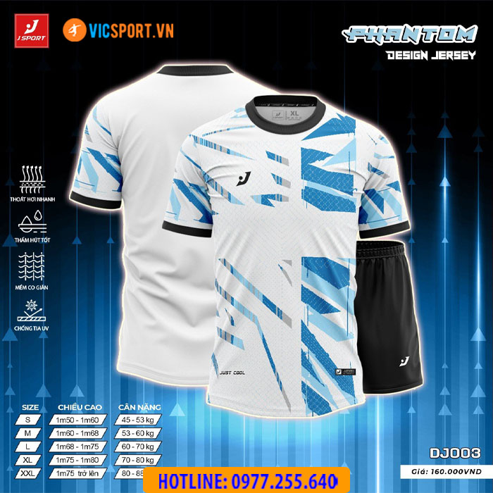 Áo bóng đá thiết kế không logo J-Sport Phantom - Hình ảnh 6