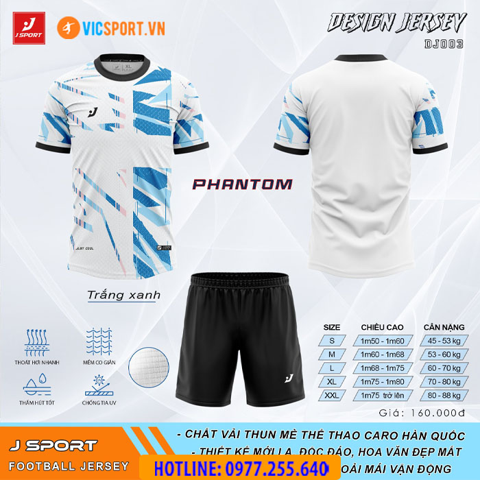 Áo bóng đá thiết kế không logo J-Sport Phantom - Hình ảnh 14