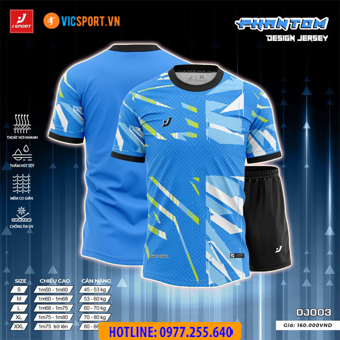 Áo bóng đá thiết kế không logo J-Sport Phantom - Hình ảnh 3