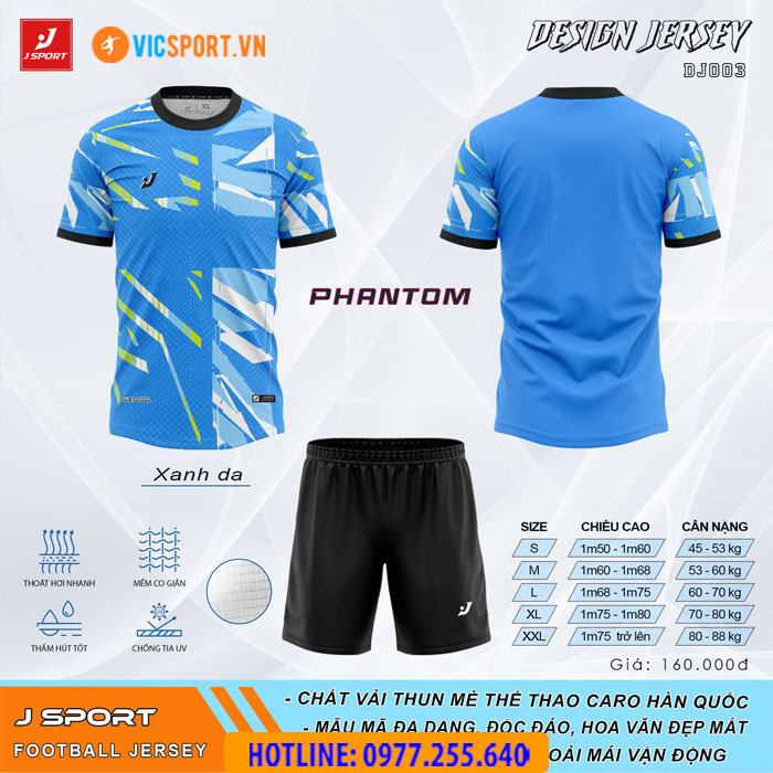 Áo bóng đá thiết kế không logo J-Sport Phantom - Hình ảnh 11